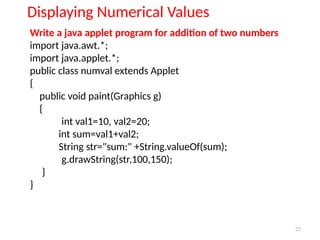 Introduction To Applets methods and simple examples | PPTX ...