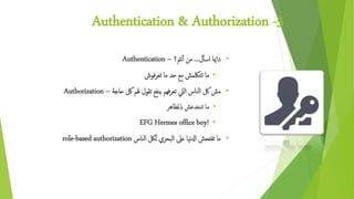 Introduction to application security (Arabic) | PPTX