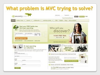 What problem is MVC trying to solve?