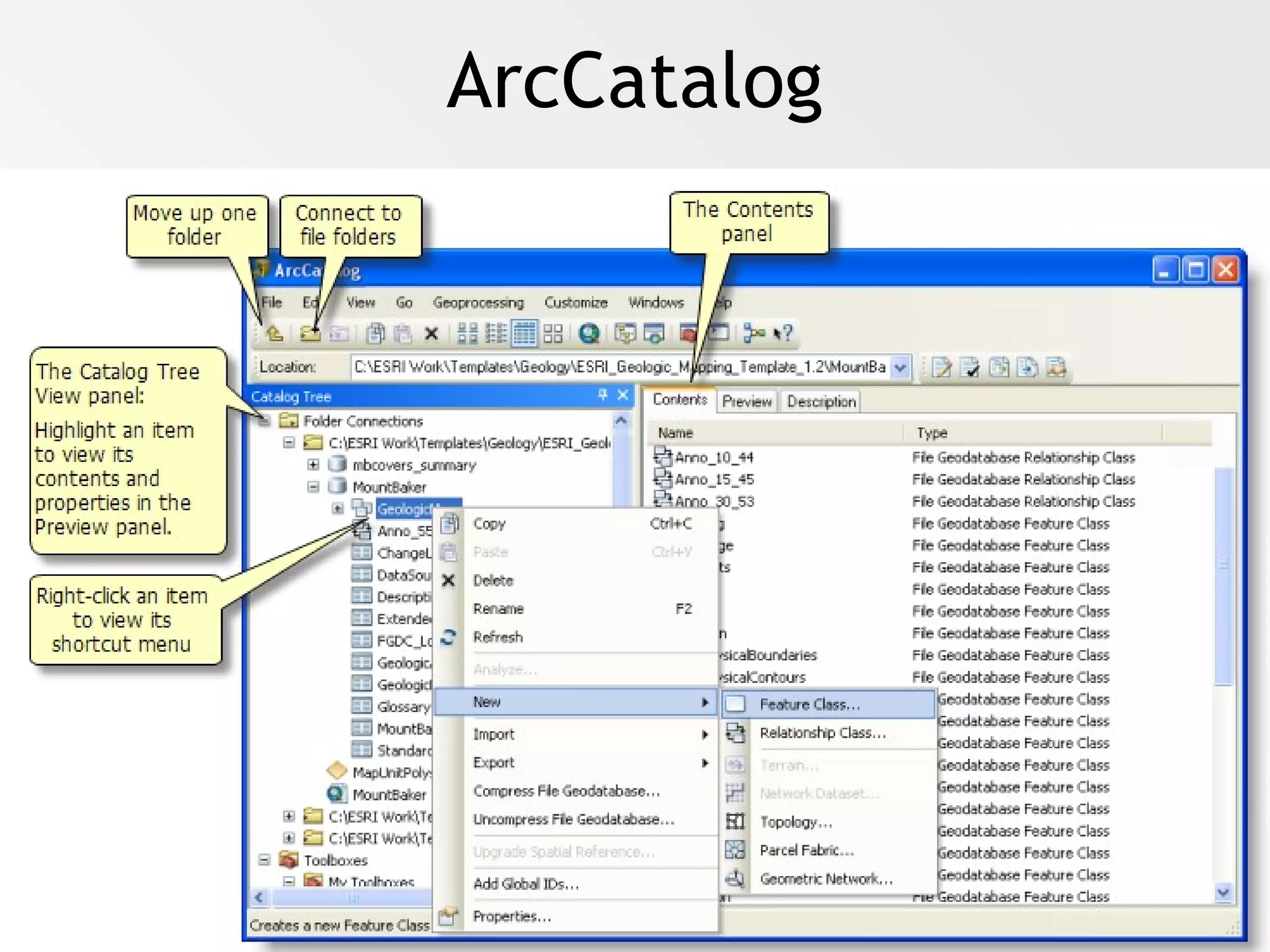 Introduction to ArcCatalog and ArcMap PPT