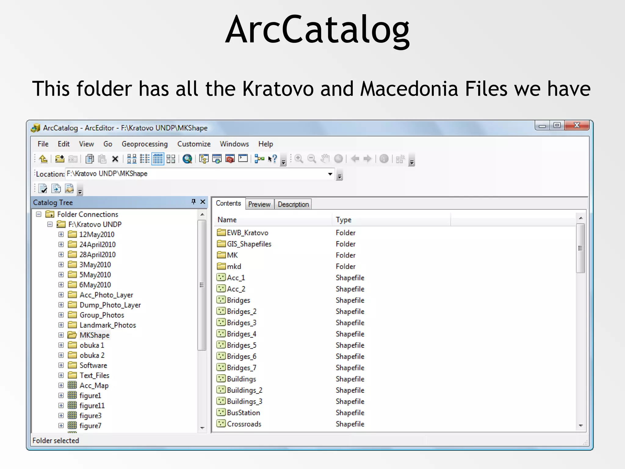 Introduction to ArcCatalog and ArcMap PPT