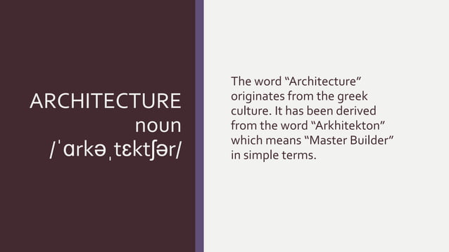 Introduction to architecture presentation | PPTX | Civil Engineering ...
