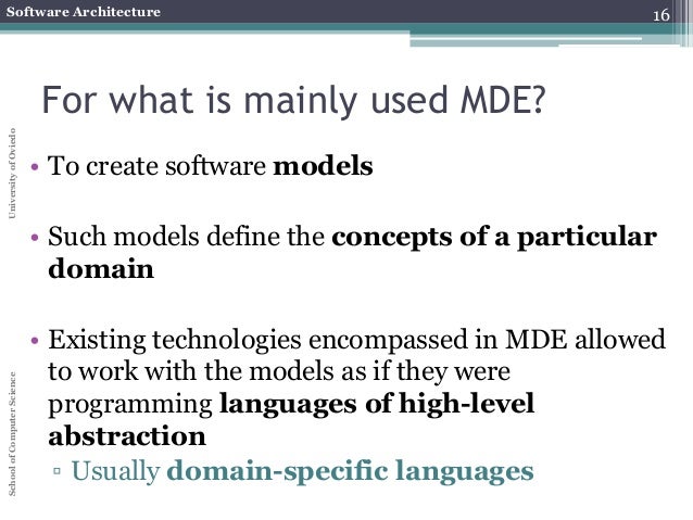 Introduction To Architectures Based On Models Models And