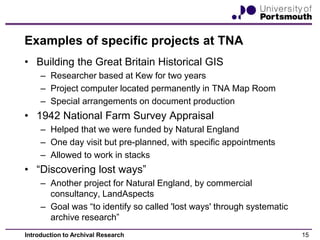 Introduction to archival research 2015 | PPTX