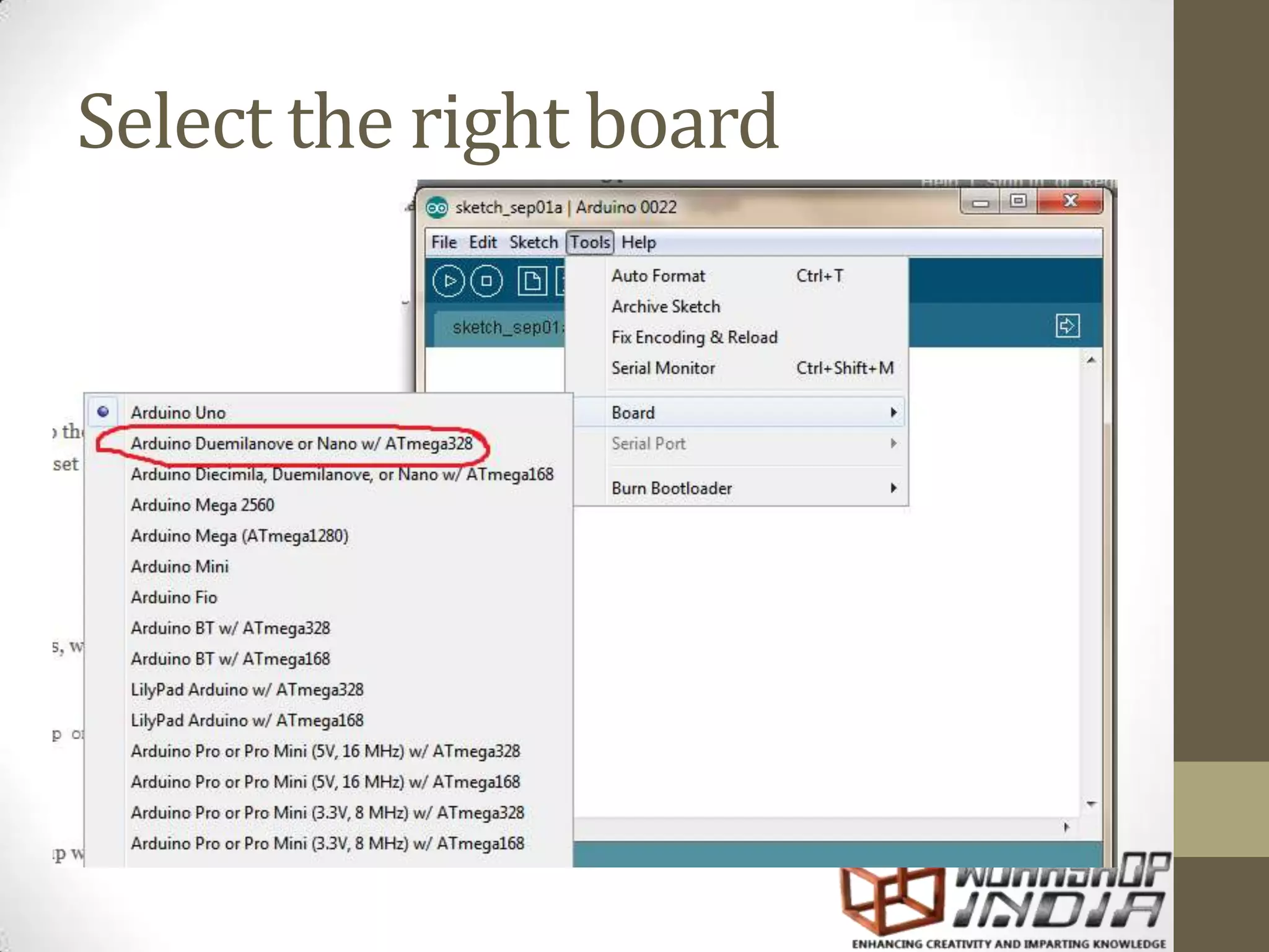 Select the right board 