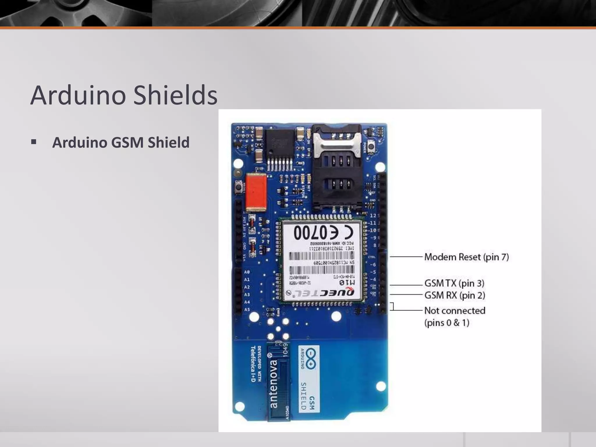 Arduino Shields  Arduino GSM Shield 