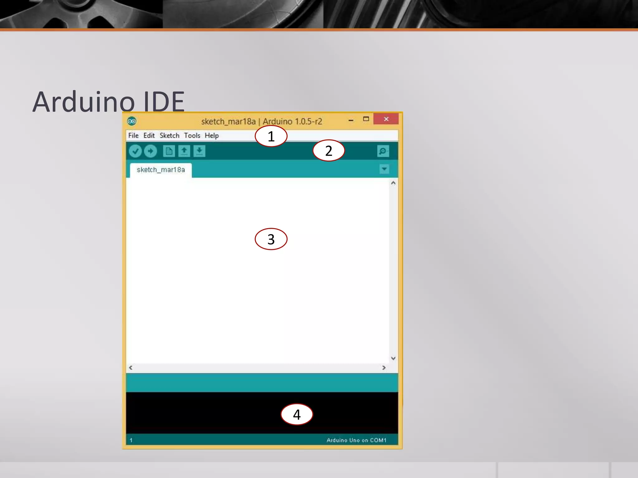 Arduino IDE 1 2 3 4 