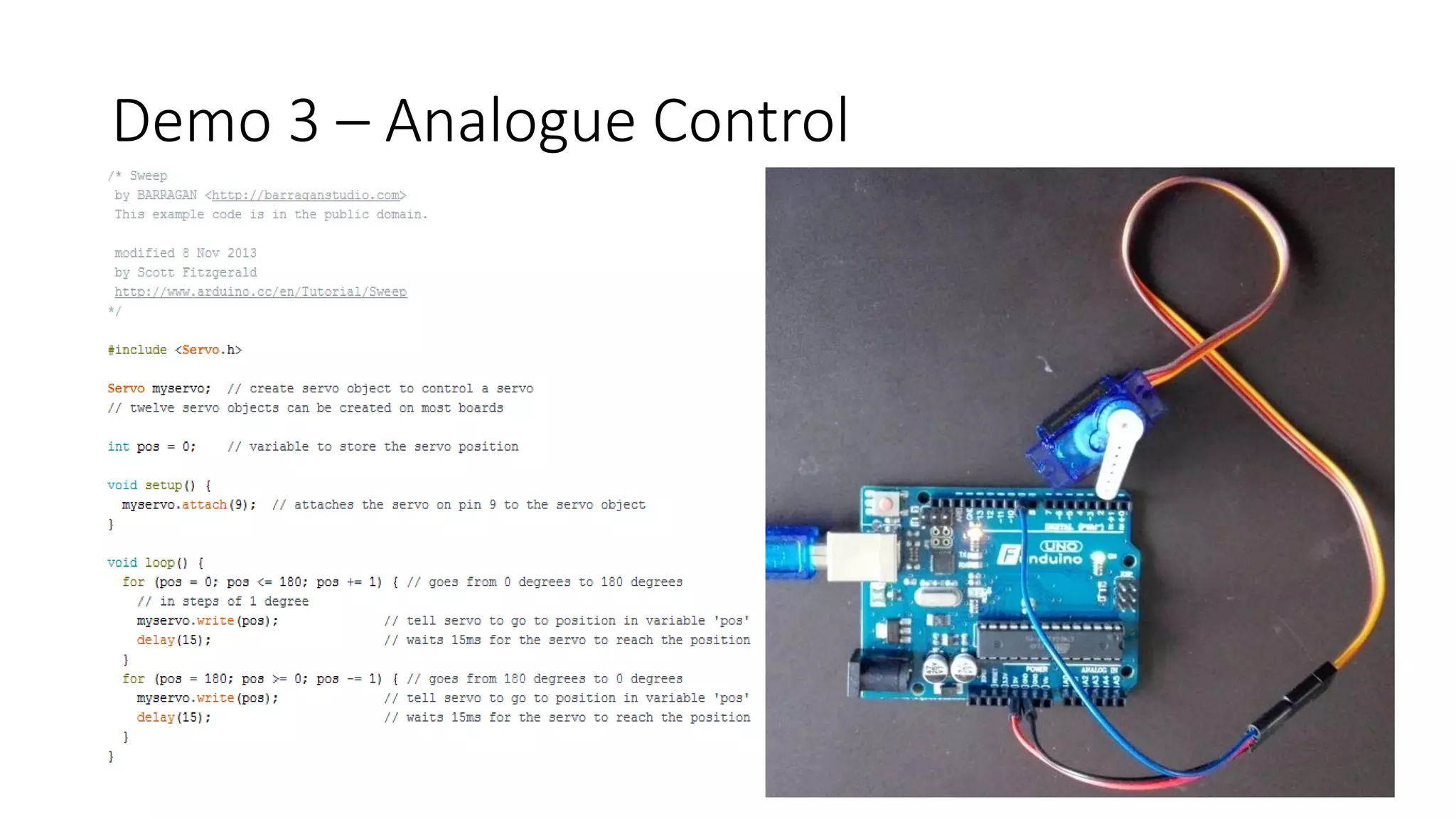 Demo 3 – Analogue Control 