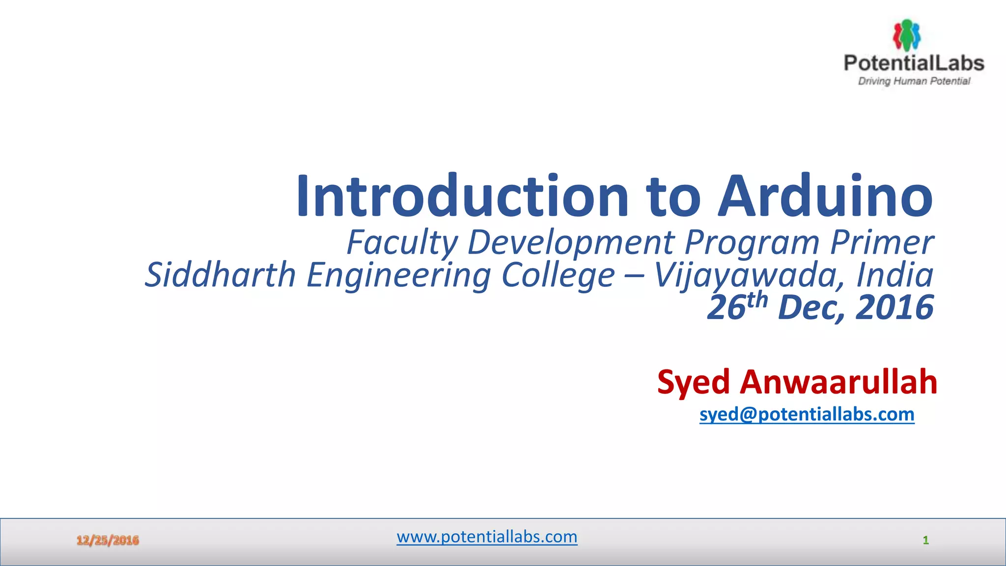 Introduction to Arduino | PPT