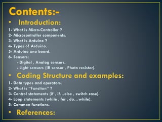Introduction to arduino | PPT | Free Download