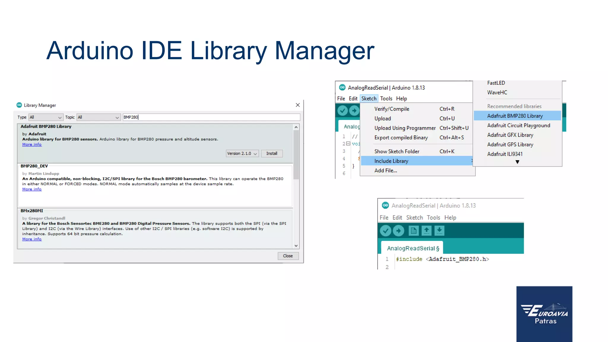 Arduino IDE Library Manager
 