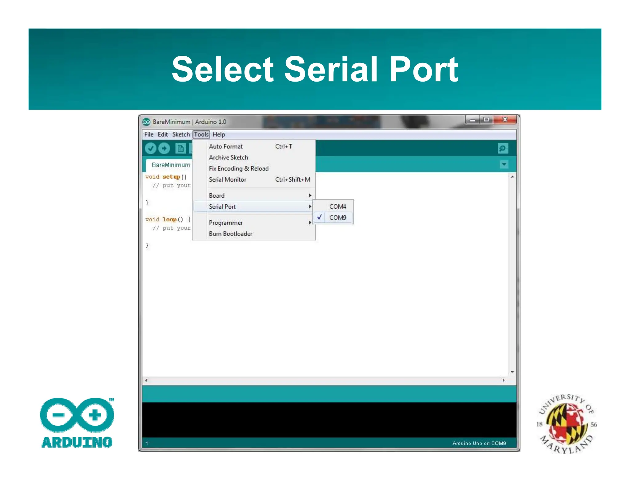 Select Serial Port
 
