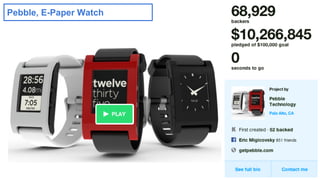 Pebble, E-Paper Watch 
 
