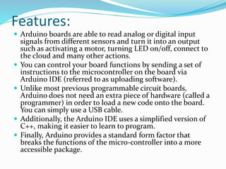 Introduction to arduino ppt main | PPT