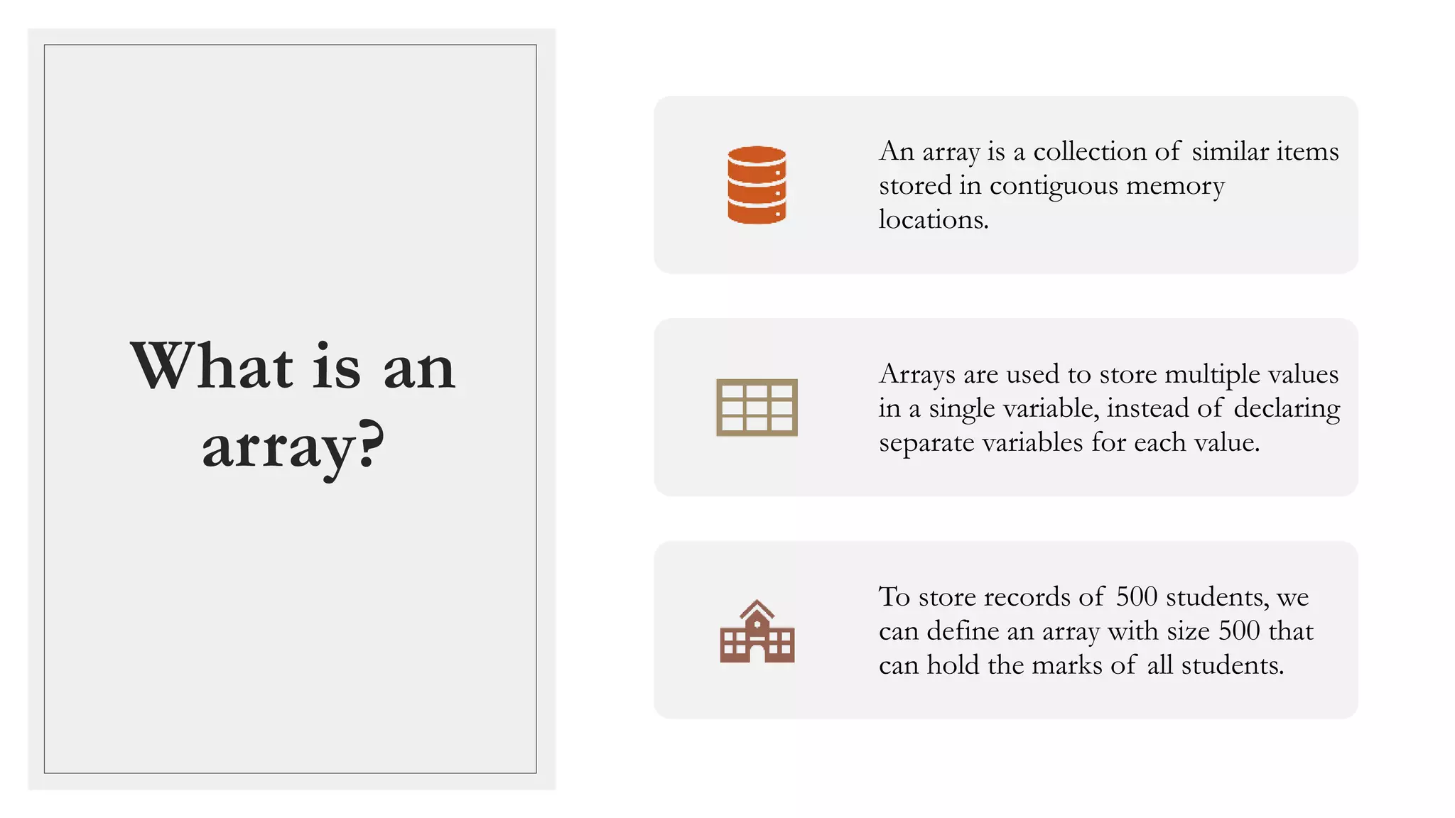 Introduction to arrays | PPT