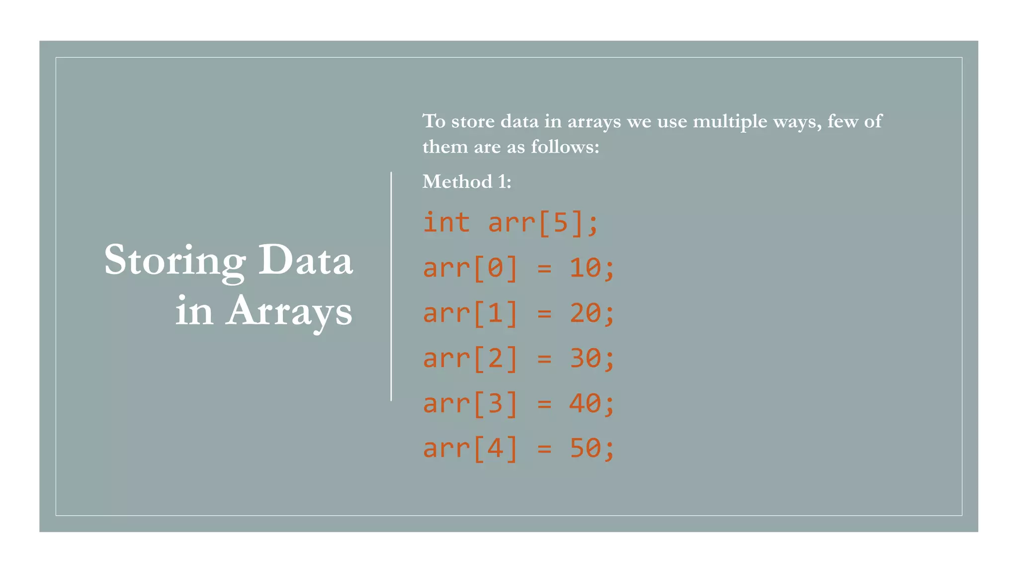 Introduction to arrays | PPT