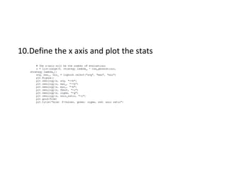 10.Define the x axis and plot the stats
 