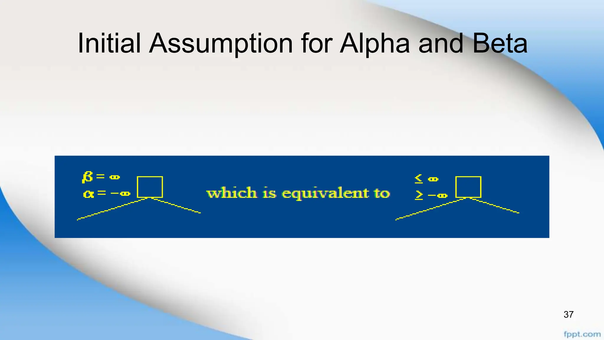 Initial Assumption for Alpha and Beta
37
 