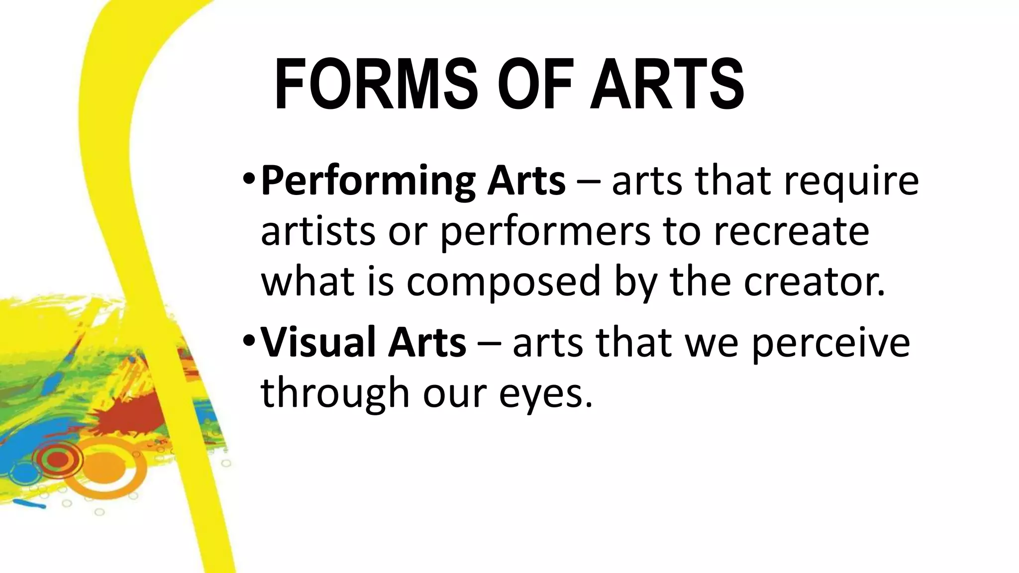 Introduction to arts | PPTX