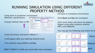 Simulation Unifac Introduction to aspen environment.khairul anwar.141021 | PPSX