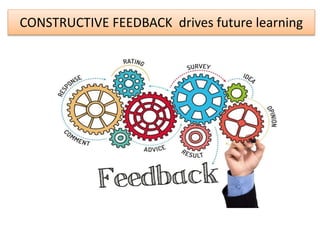 CONSTRUCTIVE FEEDBACK drives future learning
 