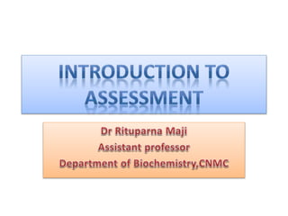 Introduction to assessment