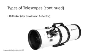 Reflector Types Introduction to astronomy telescopes-astrophotography | PPTX