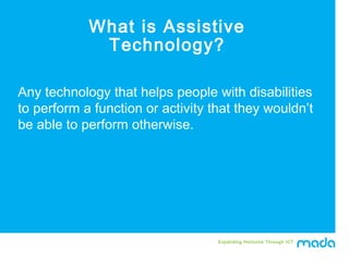 Introduction to Assistive Technology | PPT