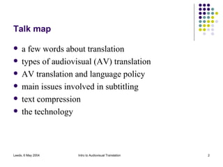 Introduction to audiovidual translation by adriana serban | PPT