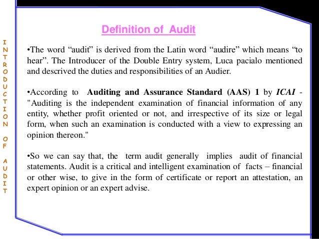 meaning of auditing coursework