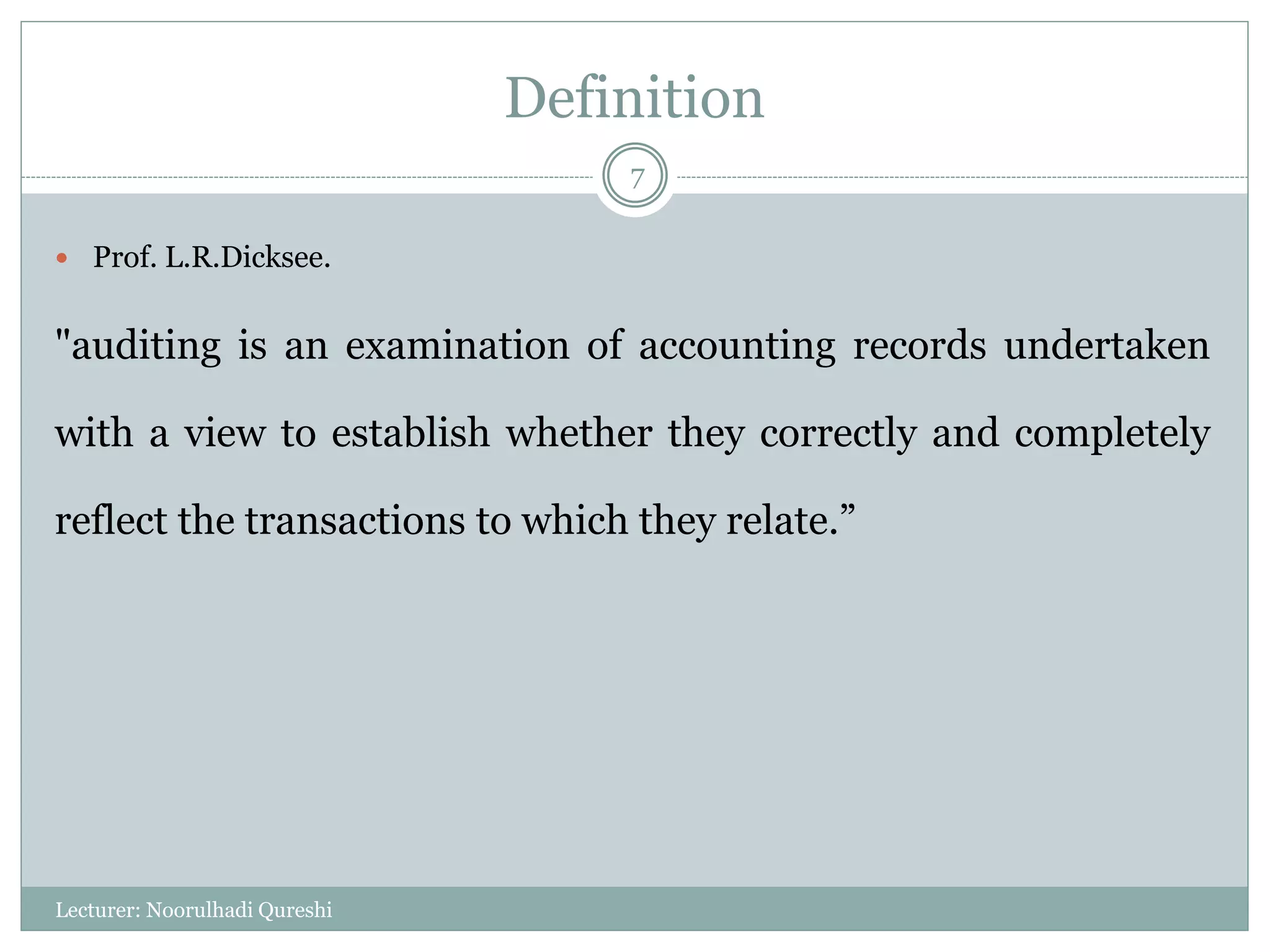 Auditing introduction to auditing ppt