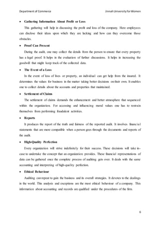 Introduction to Auditing Report | DOCX