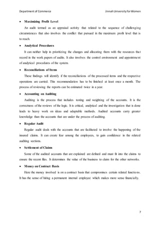 Introduction to Auditing Report | DOCX