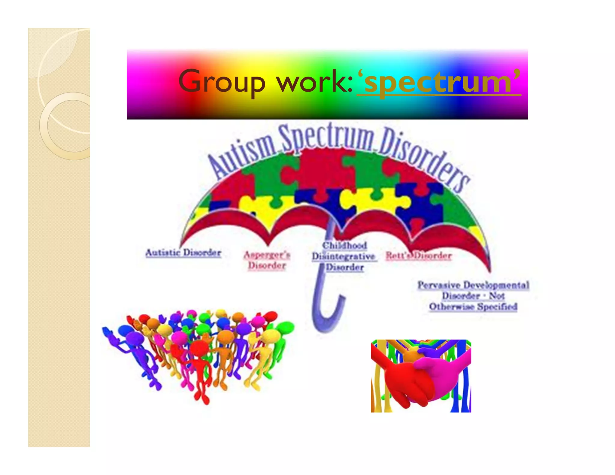 Group work: ‘spectrum’
 