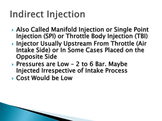 Wave Single Point Injection Introduction to automotive technology | PDF