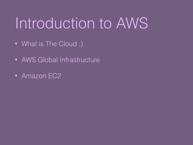 Introduction to AWS | PPT