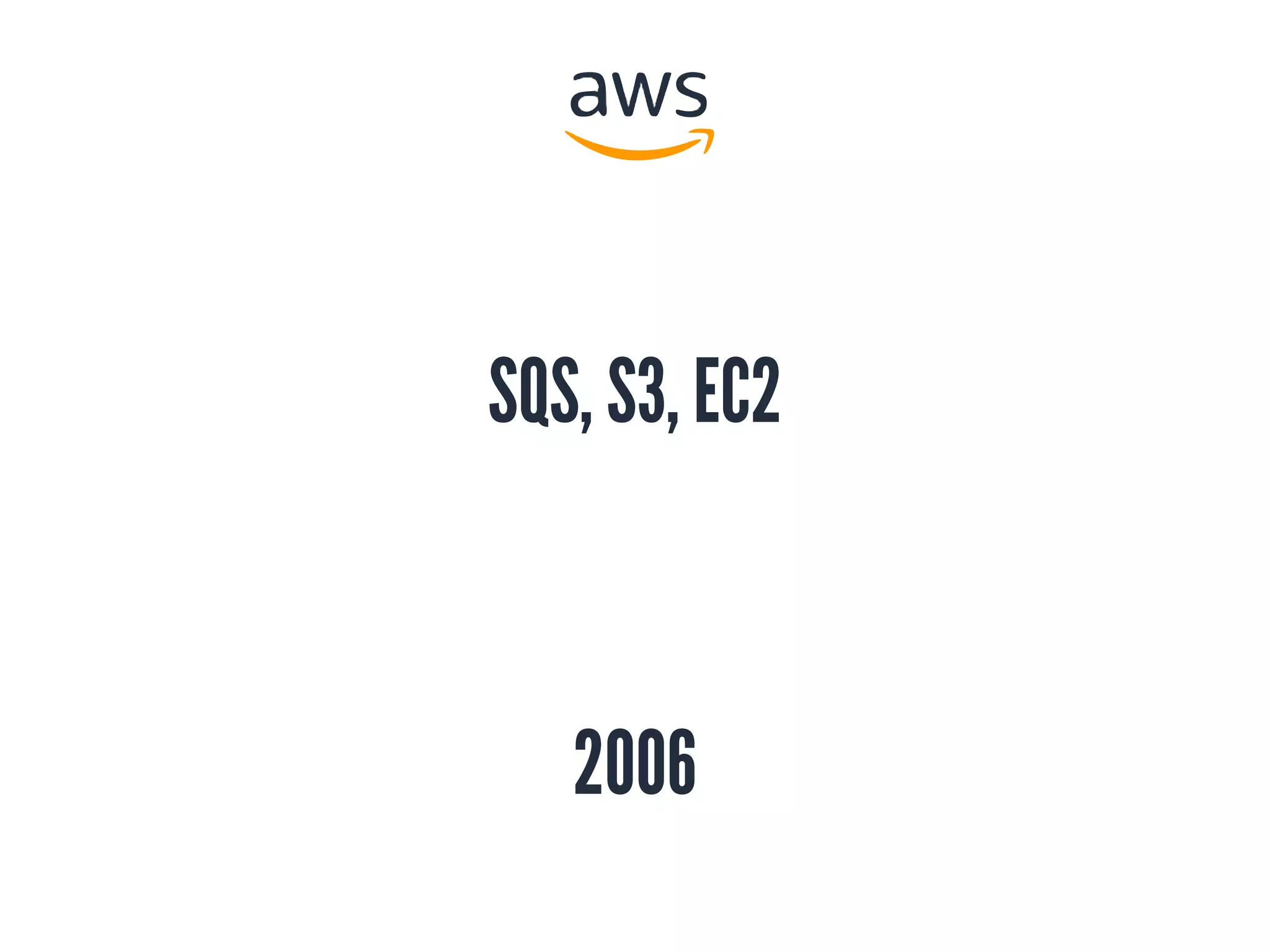 2006
SQS, S3, EC2
 
