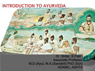 Dr .Shital .S.Patil .
Associate Professor
M.D.(Ayu), M.A.(Sanskrit) PhD (Sch)
ADAMC, ASHTA
 