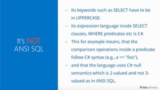 • Azure Data Lake Analytics provides U-SQL for batch processing.
• U-SQL is written and executed in form of a batch script...