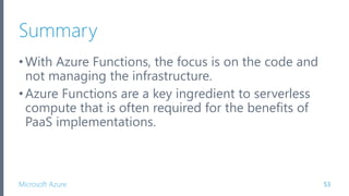 Introduction to Azure Functions | PPTX