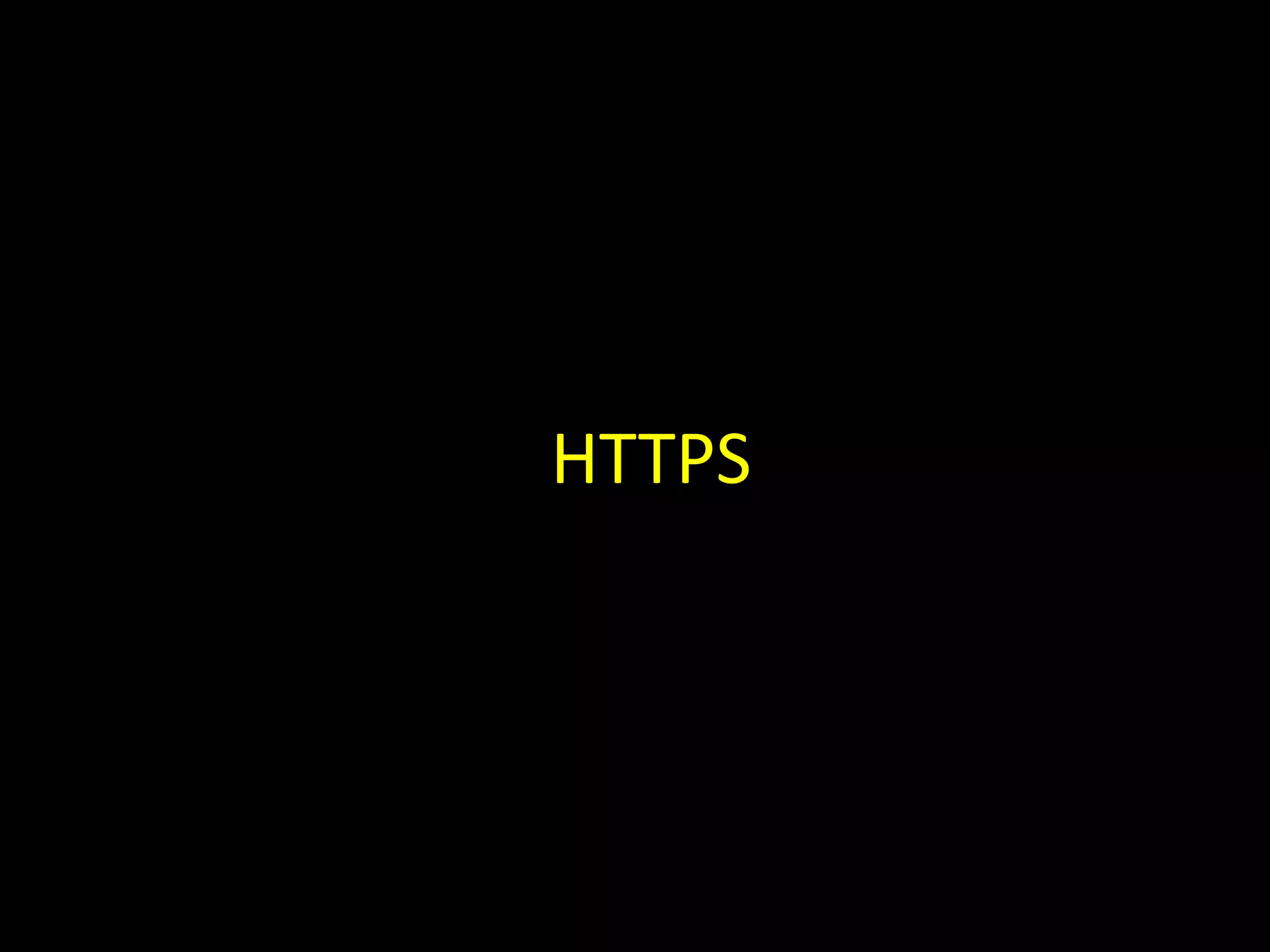 HTTPS
 