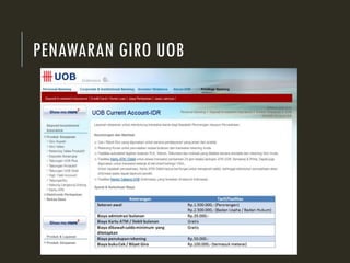PENAWARAN GIRO UOB
 