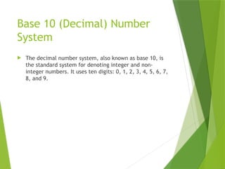 Base 10 System Examples Introduction_to_Base10_and_Base2_Number_Systems.pptx