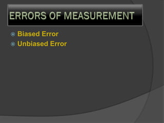  Biased Error
 Unbiased Error
 