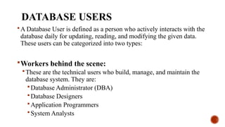 Introduction to Basic Concepts of Database Management Systems | PPTX