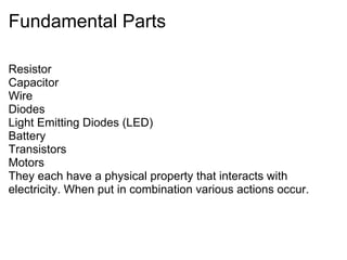 Simple Introduction Slide Example Introduction to Electronics and Breadboard Circuit.ppt