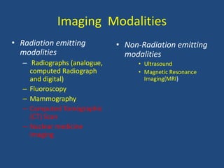 Introduction to basics of radiology | PPTX