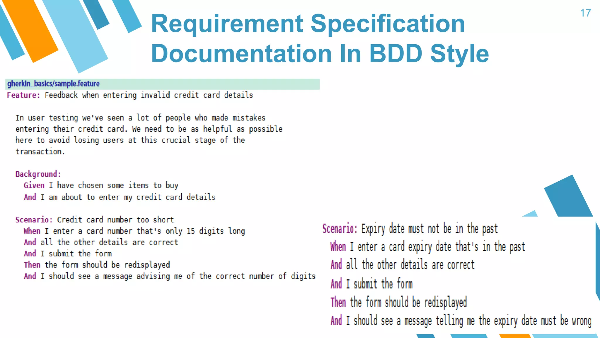 Requirement Specification Documentation In BDD Style 17 
