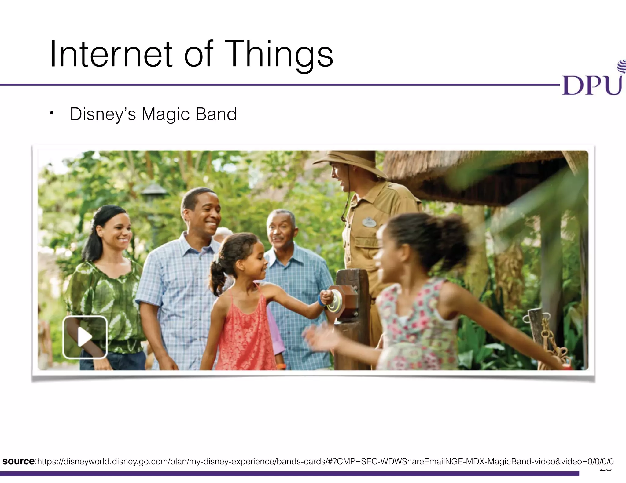 Big Data Engineering Program College of Innovation Technology and Engineering (CITE)
Internet of Things
• Disney’s Magic Band
26
source:https://disneyworld.disney.go.com/plan/my-disney-experience/bands-cards/#?CMP=SEC-WDWShareEmailNGE-MDX-MagicBand-video&video=0/0/0/0
 