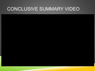 CONCLUSIVE SUMMARY VIDEO
 